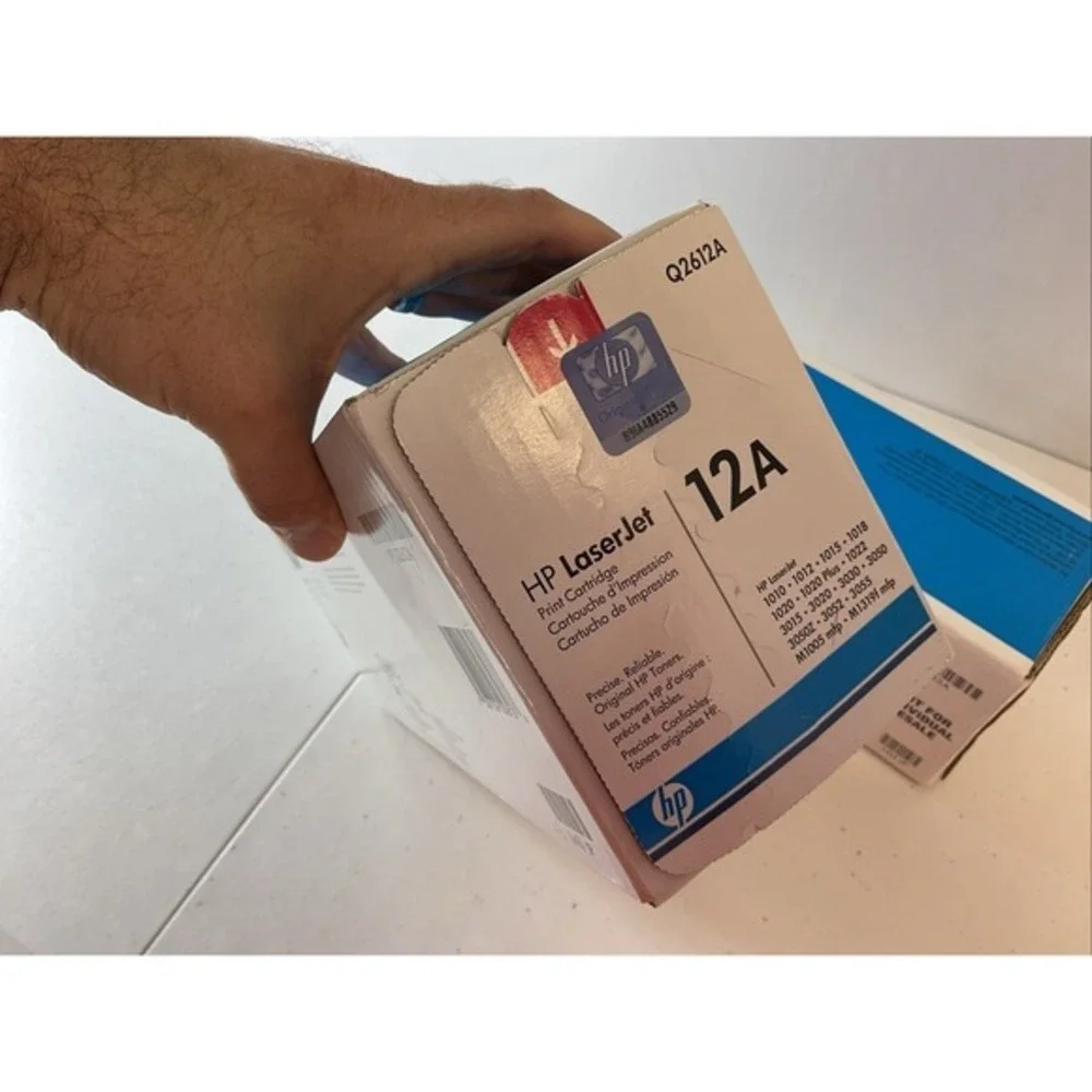HP 12A Q2612A BLACK Toner Print Laserjet Cartridges New OEM (Lot of 2)